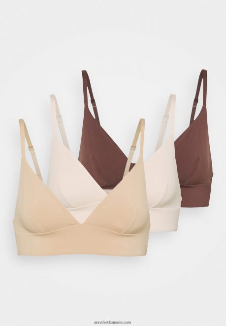Anna Field Women 3Pp Bralette Triangle Bra Nude H42J4Z950