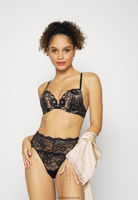 Anna Field Women 5Pp High Rise Lace Thong Thong Black H42J4Z969