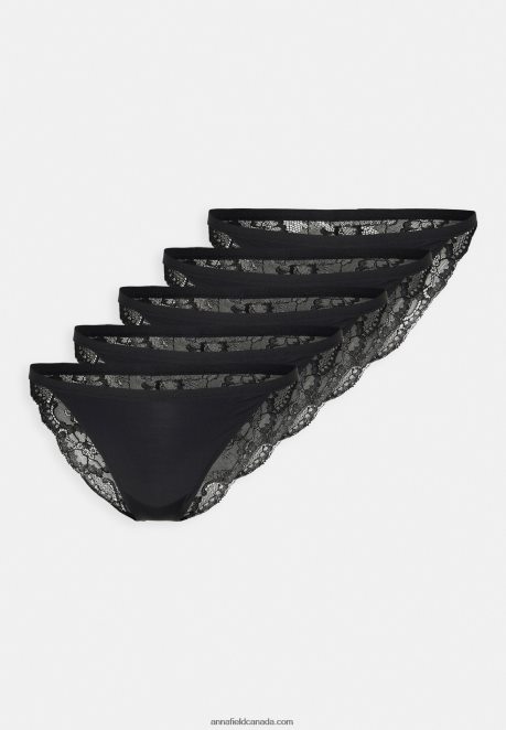 Anna Field Women 5 Pack Briefs Black H42J4Z978