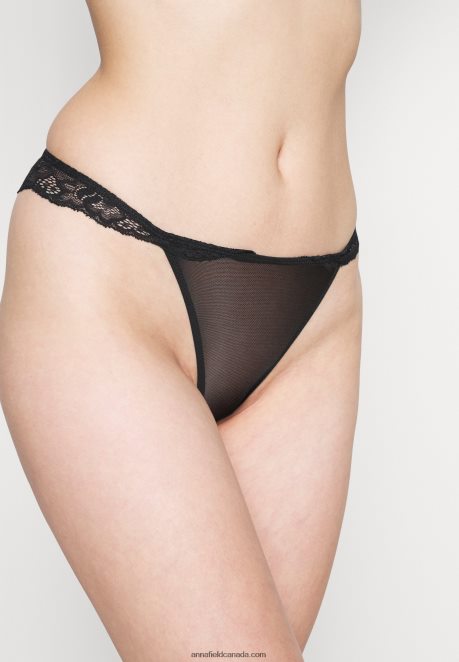 Anna Field Women 5 Pack Thong Black H42J4Z1004