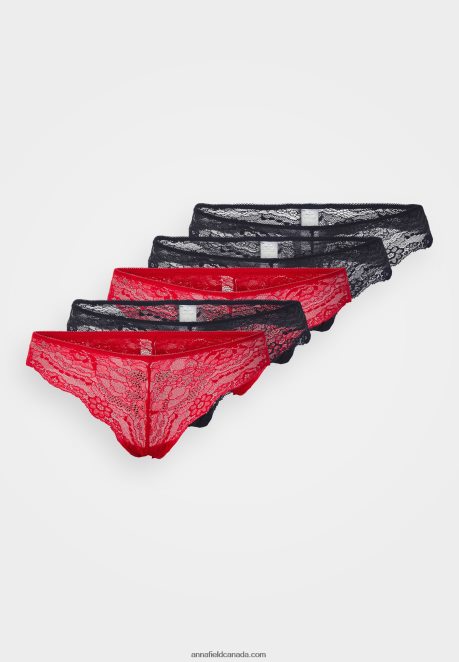 Anna Field Women 5 Pack Thong Red/Blue H42J4Z1001