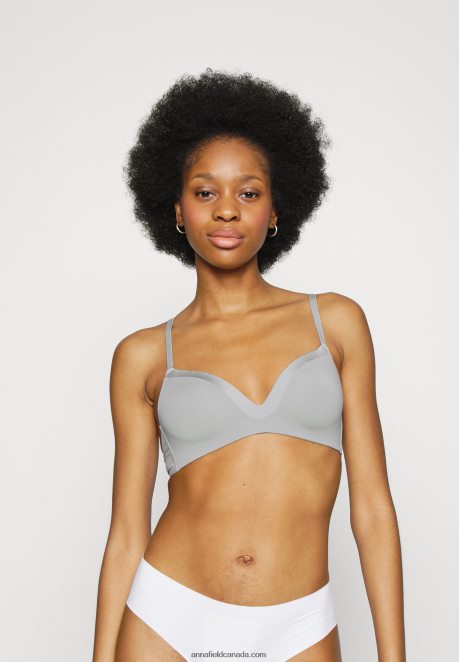 Anna Field Women Edison 2 Pack Non Wired T-Shirt Bra White/Grey H42J4Z915