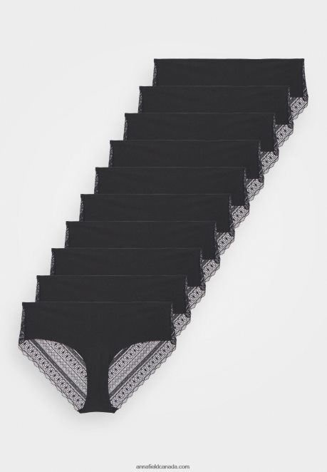 Anna Field Women Frolice 10Pp Short Briefs Black H42J4Z1009
