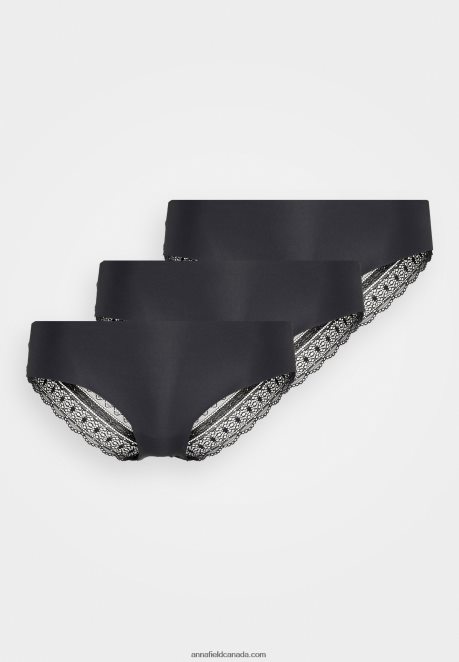 Anna Field Women Frolice 3Pp Short Briefs Black H42J4Z967