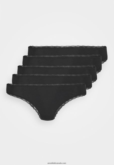 Anna Field Women Iris 5Pp Thong Thong Black H42J4Z995