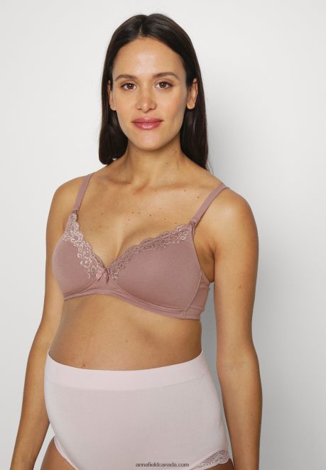 Anna Field Women Poppy 2Pp Nursing Bra Triangle Bra Pink/White H42J4Z918