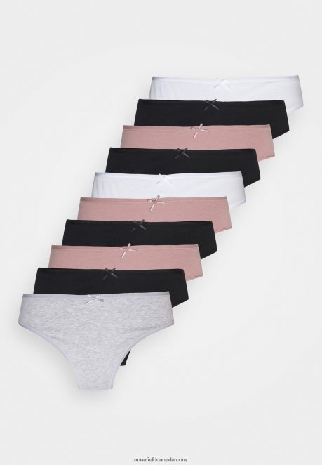 Anna Field Women Shannon 10 Pack Brief Briefs Pink/Grey H42J4Z957