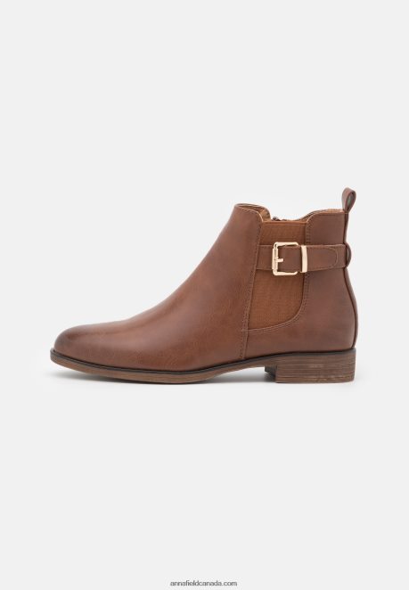 Anna Field Women Comfort Ankle Boots Cognac H42J4Z1899