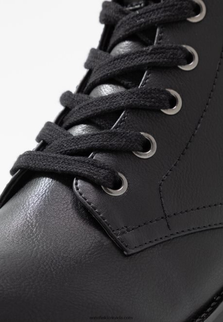 Anna Field Women Comfort Lace-Up Ankle Boots Black H42J4Z2041