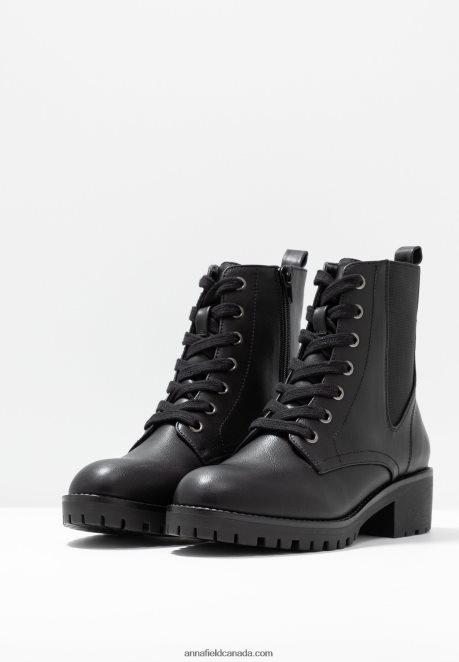 Anna Field Women Comfort Lace-Up Ankle Boots Black H42J4Z2041