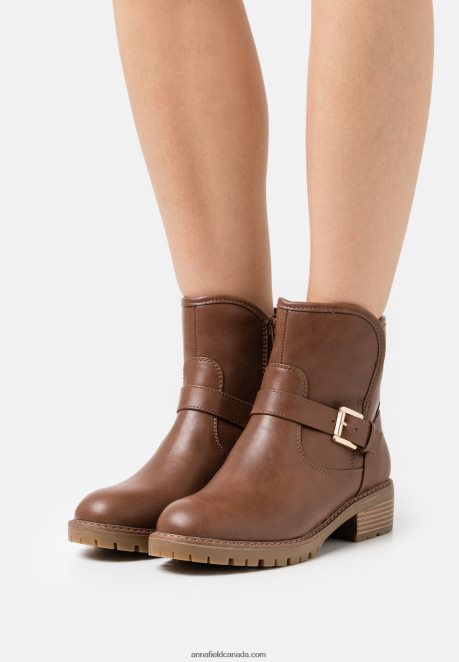 Anna Field Women Comfort Winter Boot Classic Ankle Boots Cognac H42J4Z1998