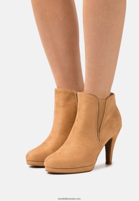 Anna Field Women High Heeled Ankle Boots Beige H42J4Z1947