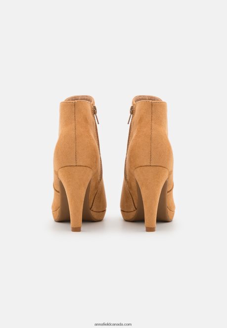 Anna Field Women High Heeled Ankle Boots Beige H42J4Z1947