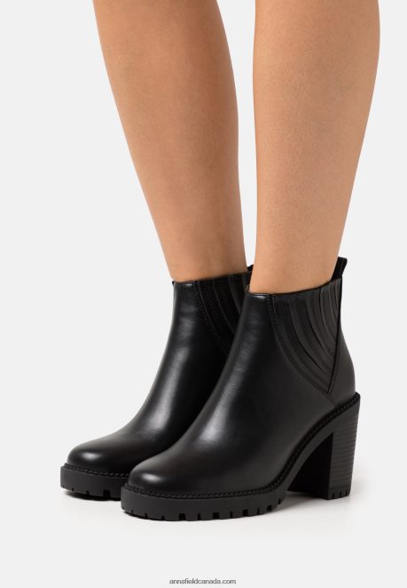Anna Field Women High Heeled Ankle Boots Black H42J4Z1900