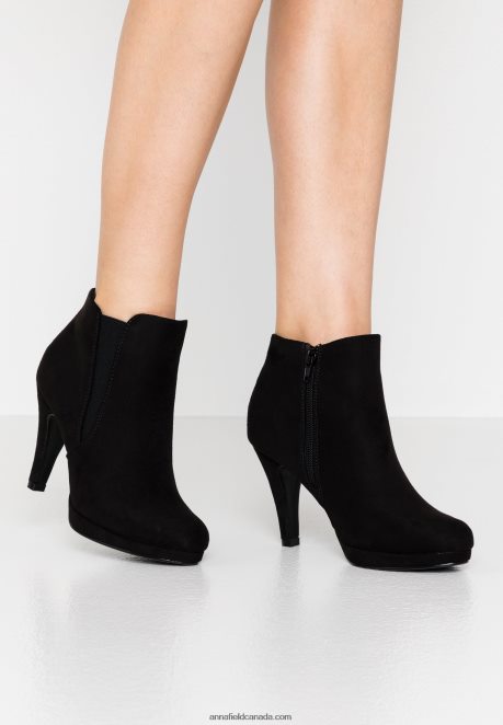 Anna Field Women High Heeled Ankle Boots Black H42J4Z1985
