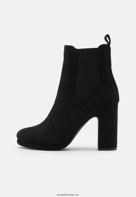 Anna Field Women High Heeled Ankle Boots Black H42J4Z1997