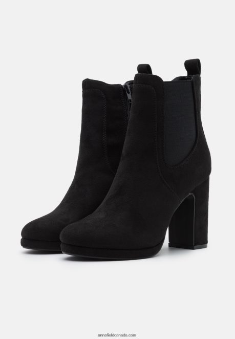 Anna Field Women High Heeled Ankle Boots Black H42J4Z1997