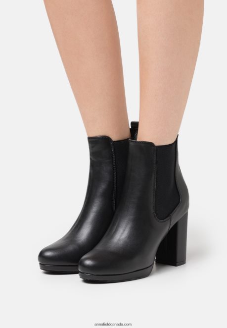 Anna Field Women High Heeled Ankle Boots Black H42J4Z2054