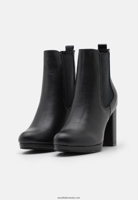 Anna Field Women High Heeled Ankle Boots Black H42J4Z2054