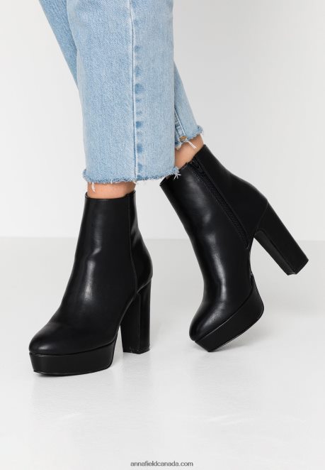 Anna Field Women High Heeled Ankle Boots Black H42J4Z2059
