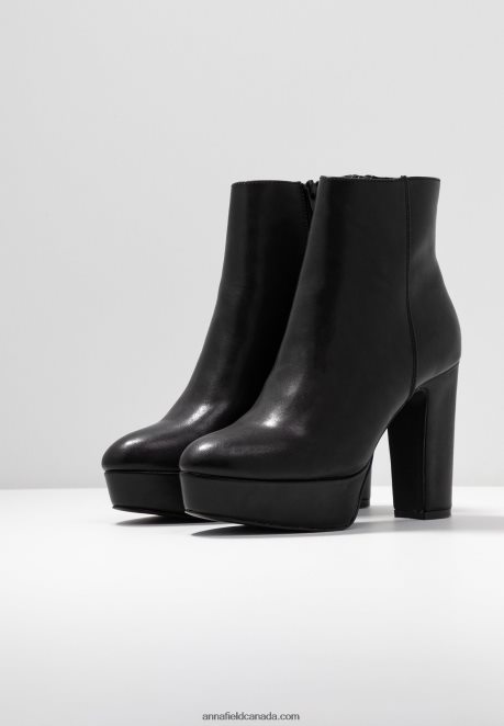 Anna Field Women High Heeled Ankle Boots Black H42J4Z2059