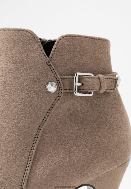 Anna Field Women High Heeled Ankle Boots Taupe H42J4Z1987