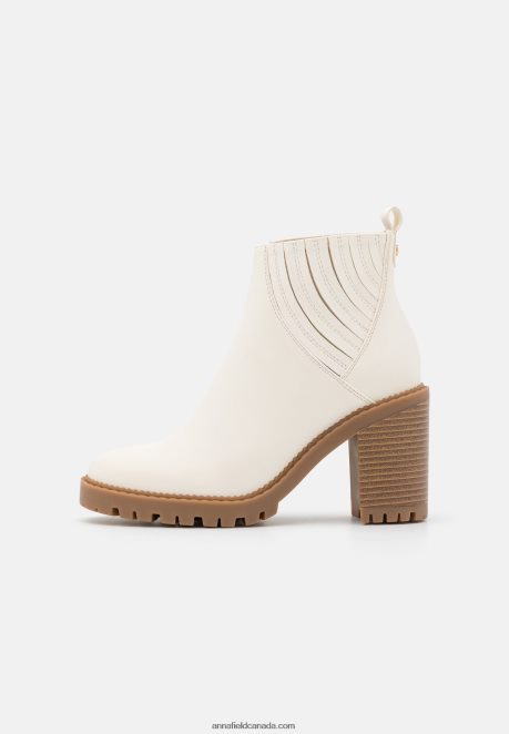 Anna Field Women High Heeled Ankle Boots White H42J4Z1960