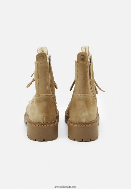 Anna Field Women Lace-Up Ankle Boots Beige H42J4Z2028