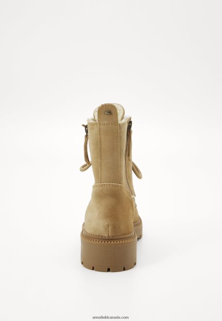 Anna Field Women Lace-Up Ankle Boots Beige H42J4Z2028