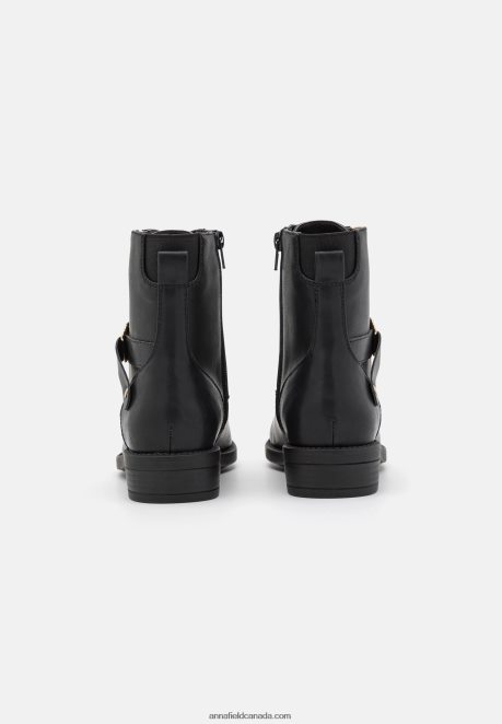 Anna Field Women Lace-Up Ankle Boots Black H42J4Z2025