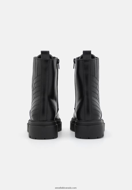 Anna Field Women Lace-Up Ankle Boots Black H42J4Z2027
