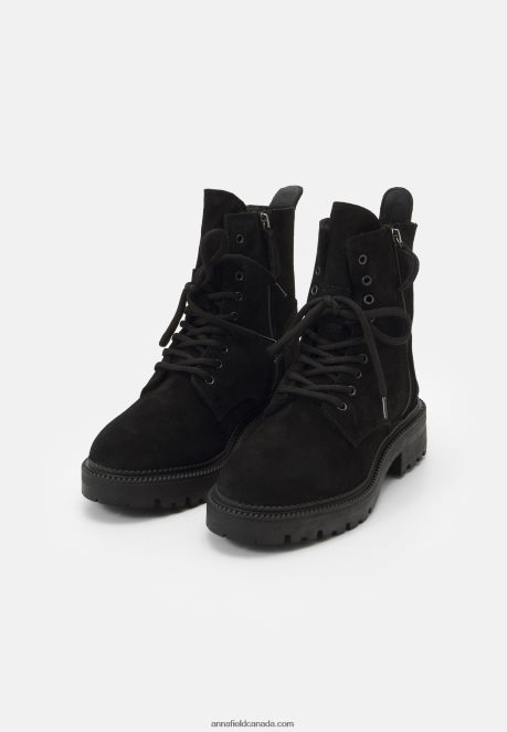 Anna Field Women Lace-Up Ankle Boots Black H42J4Z2038