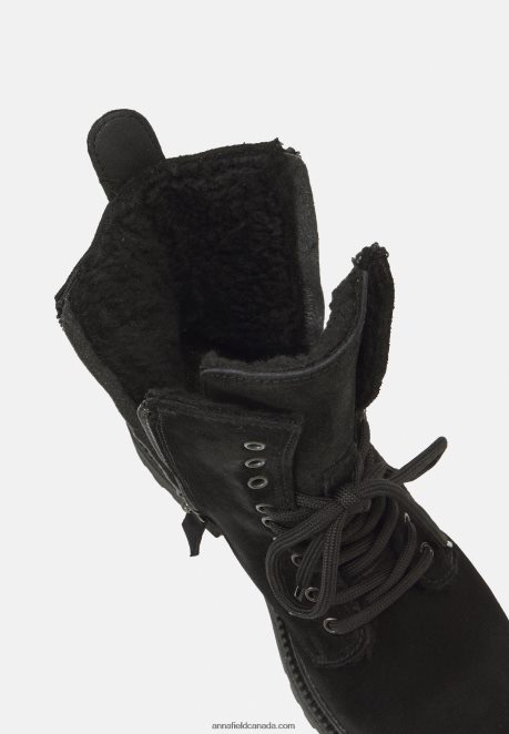 Anna Field Women Lace-Up Ankle Boots Black H42J4Z2038
