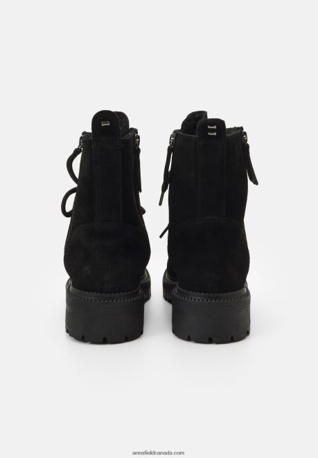 Anna Field Women Lace-Up Ankle Boots Black H42J4Z2038