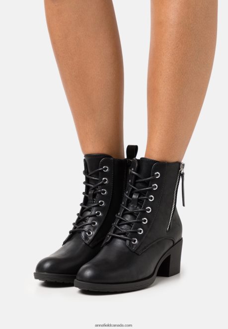 Anna Field Women Lace-Up Ankle Boots Black H42J4Z2040