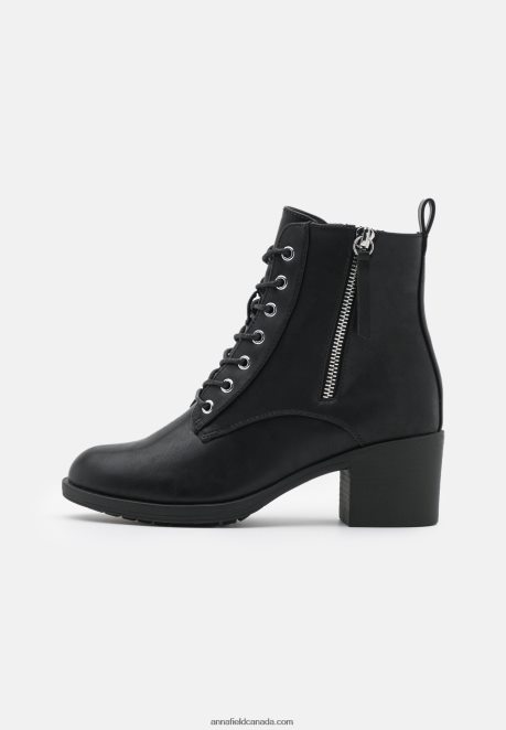 Anna Field Women Lace-Up Ankle Boots Black H42J4Z2040