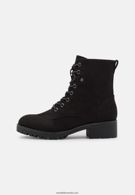 Anna Field Women Lace-Up Ankle Boots Black H42J4Z2045
