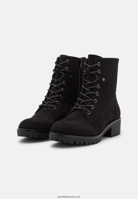 Anna Field Women Lace-Up Ankle Boots Black H42J4Z2045