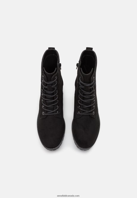 Anna Field Women Lace-Up Ankle Boots Black H42J4Z2045