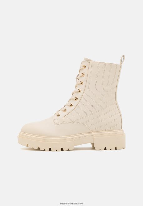 Anna Field Women Lace-Up Ankle Boots Off-White H42J4Z2033