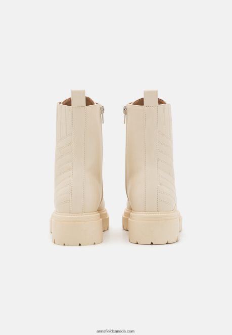 Anna Field Women Lace-Up Ankle Boots Off-White H42J4Z2033