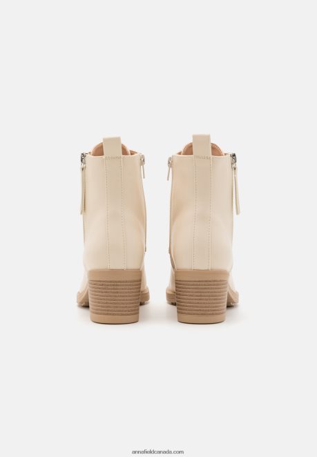 Anna Field Women Lace-Up Ankle Boots Off-White H42J4Z2043