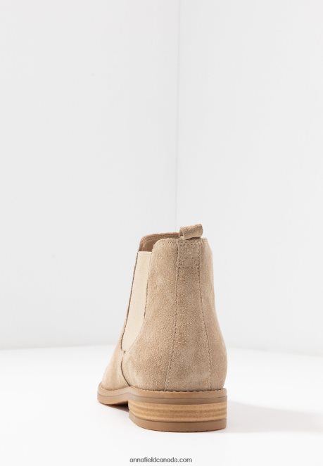 Anna Field Women Leather Ankle Boots Beige H42J4Z2005
