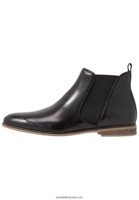 Anna Field Women Leather Ankle Boots Black H42J4Z2002