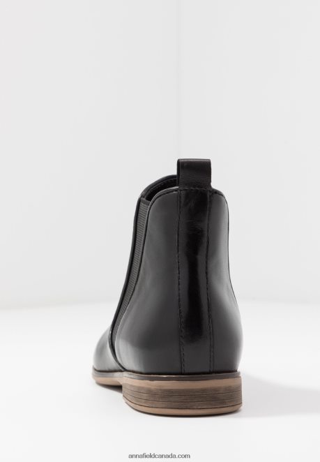 Anna Field Women Leather Ankle Boots Black H42J4Z2002