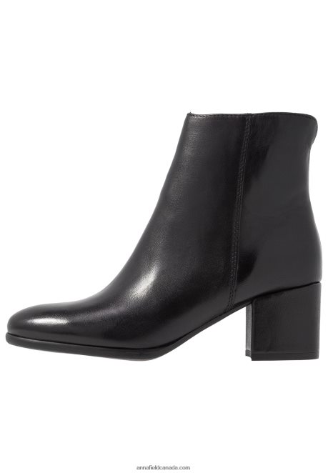 Anna Field Women Leather Classic Ankle Boots Black H42J4Z1980