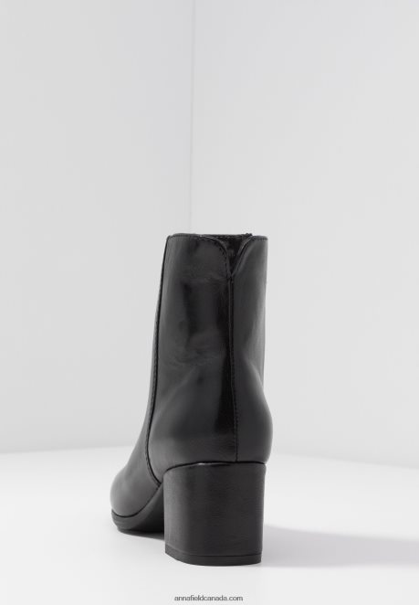 Anna Field Women Leather Classic Ankle Boots Black H42J4Z1980