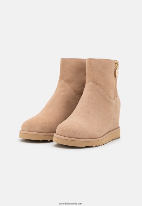 Anna Field Women Leather Winter Boot Ankle Boots Beige H42J4Z1932