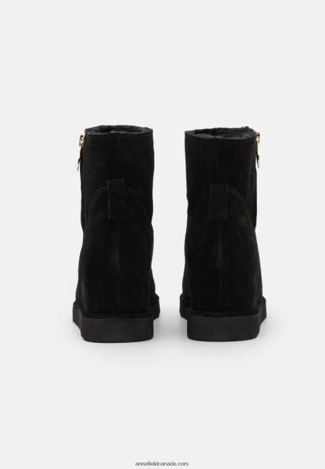Anna Field Women Leather Winter Boot Ankle Boots Black H42J4Z1911