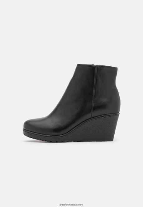 Anna Field Women Leather Winter Boot Ankle Boots Black H42J4Z1993
